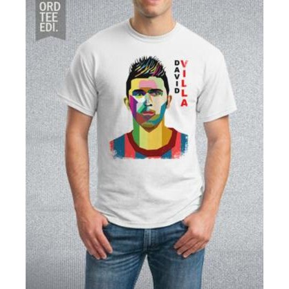 Kaos WPAP Football David Villa Baju Raglan Distro Murah Ordinal