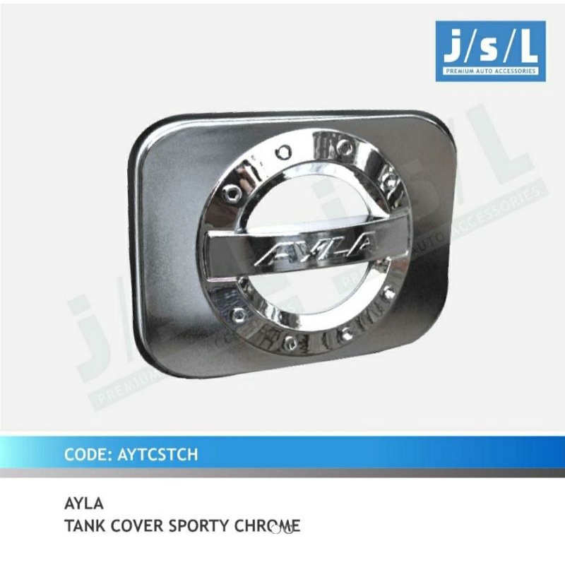 AGYA AYLA Tank Cover Tutup Tangki Sporty Chrome JSL