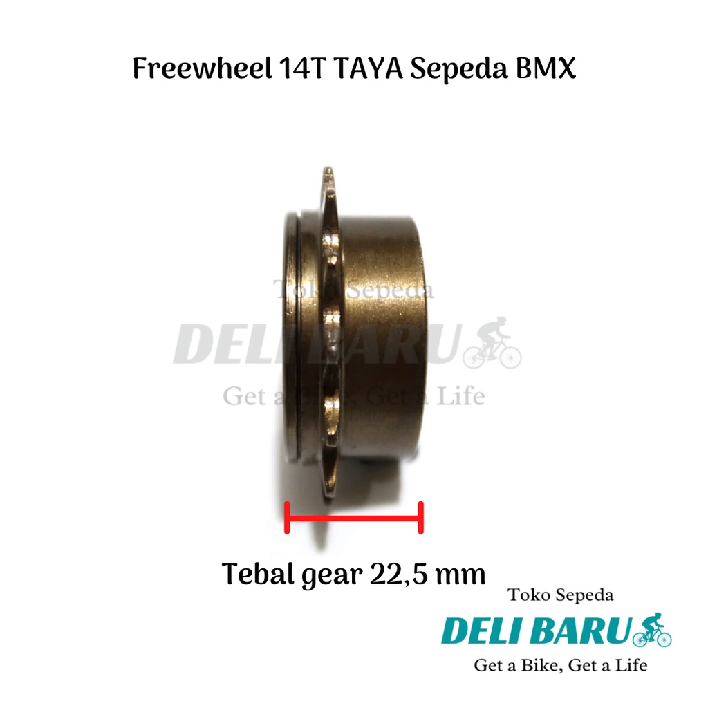 TAYA Freewheel 14T gir belakang single speed gear 14 T sepeda BMX