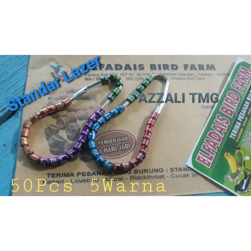 Ring Burung Cepat 1Hari Jadi 50Pcs STANDAR LAZER