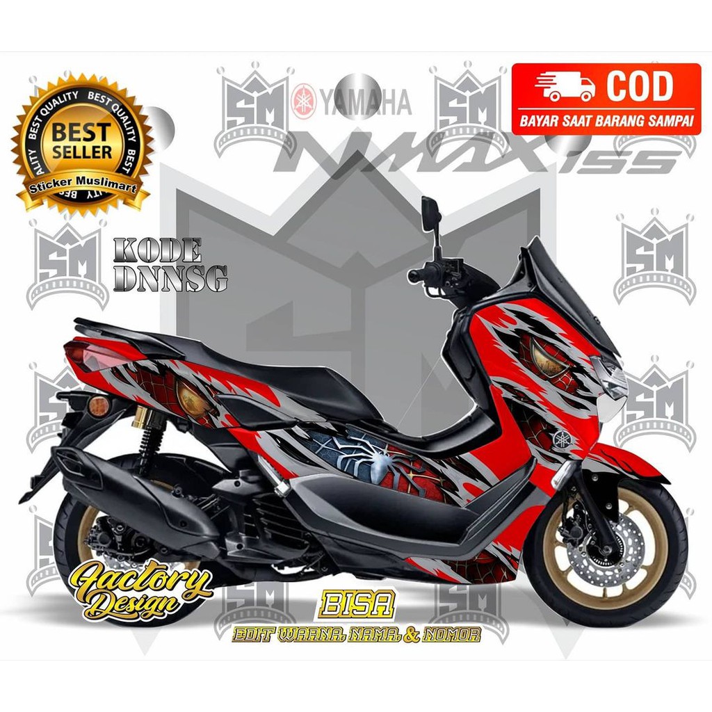Sticker decal full body Yamaha Nmax Spiderman Merah