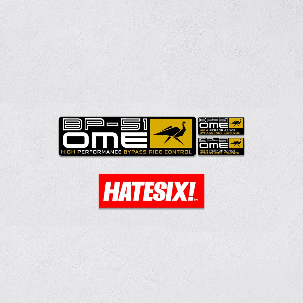 Stiker Decal BP 51 atau BP51 OME Suspension Hatesix