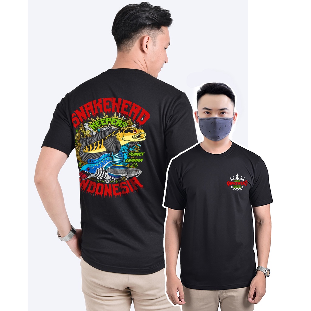 kaos channa baju cana tshirt chana ikan snakehead pulchra maru asiatica limbata marulioides andrao b