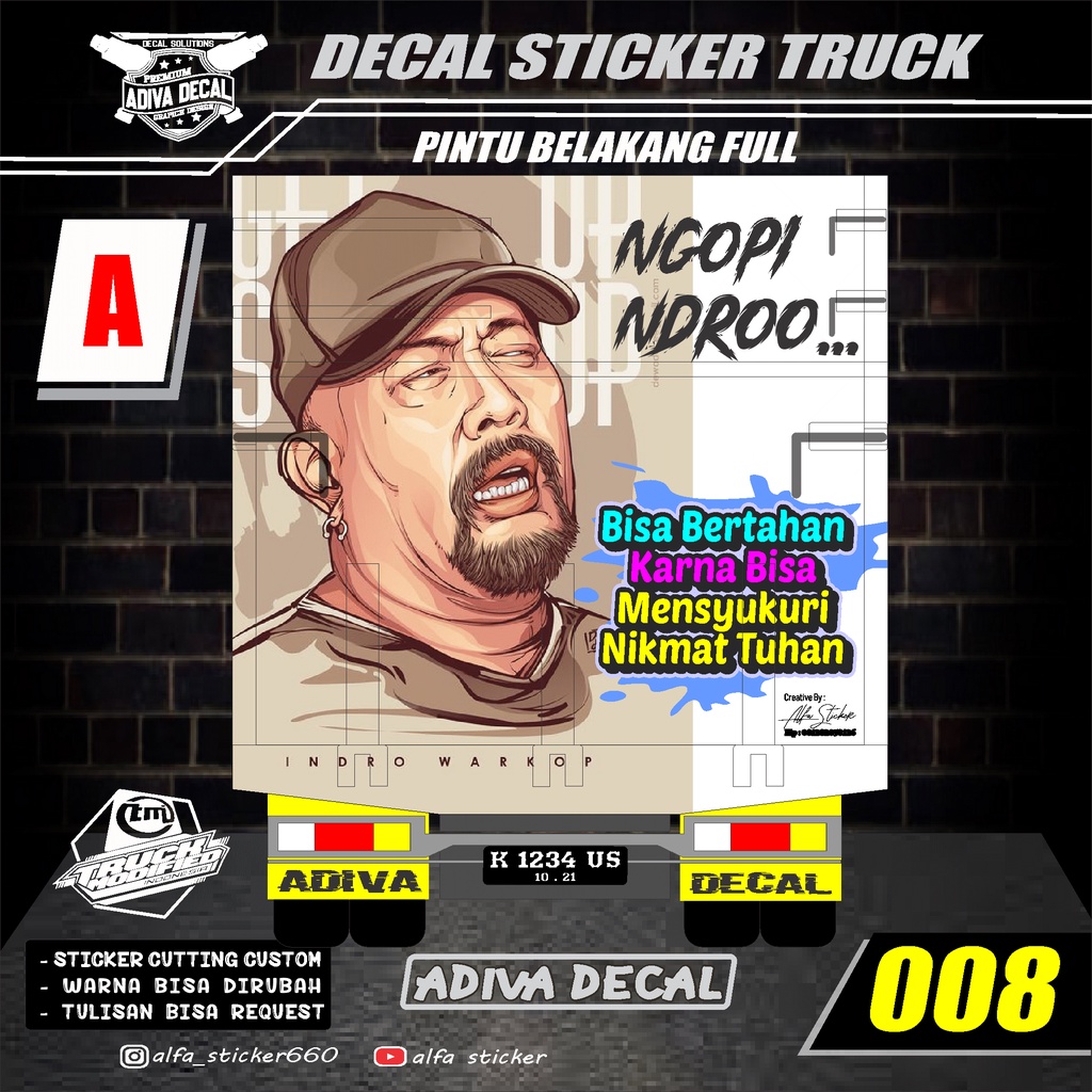 terbaru decal stiker pintu bawah truck bebas design dan ukuran - sticker decal pintu truck 008