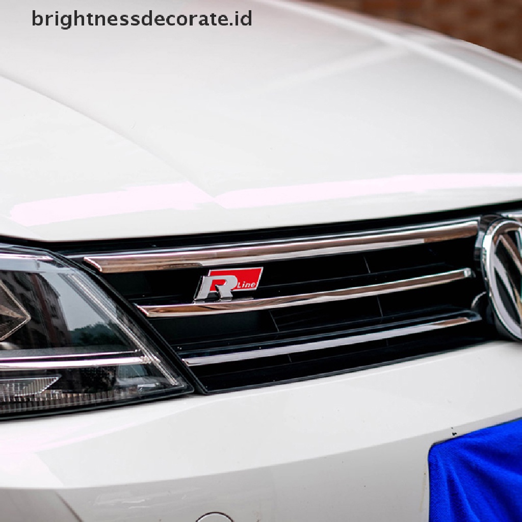 Stiker Emblem / Badge Metal Rline Untuk Bagasi Mobil Vw Cc Gti