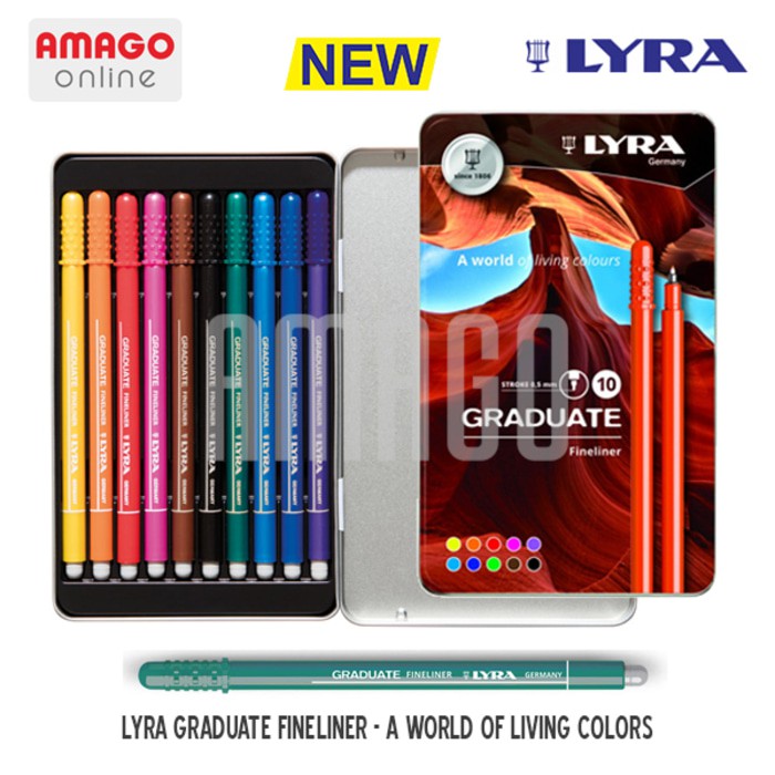 LYRA GRADUATE FINELINER - METAL BOX - 10 PCS - 6771100