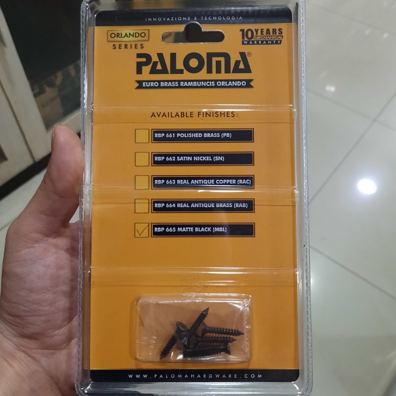 PALOMA RBP 665 RAMBUNCIS KUNCI PENGAMAN JENDELA HITAM MATTE BLACK