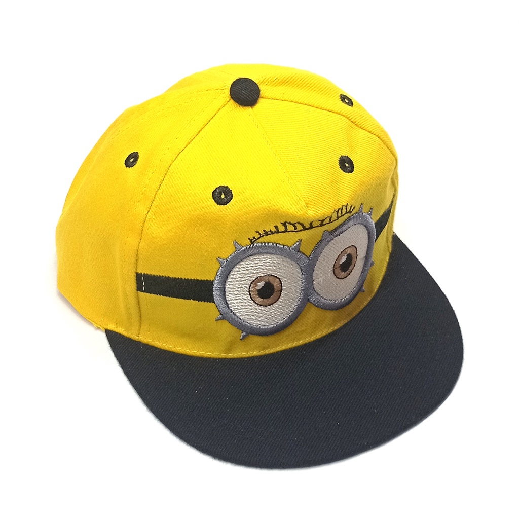 Topi Snapback Karakter Minion Bordir Timbul Terbaru