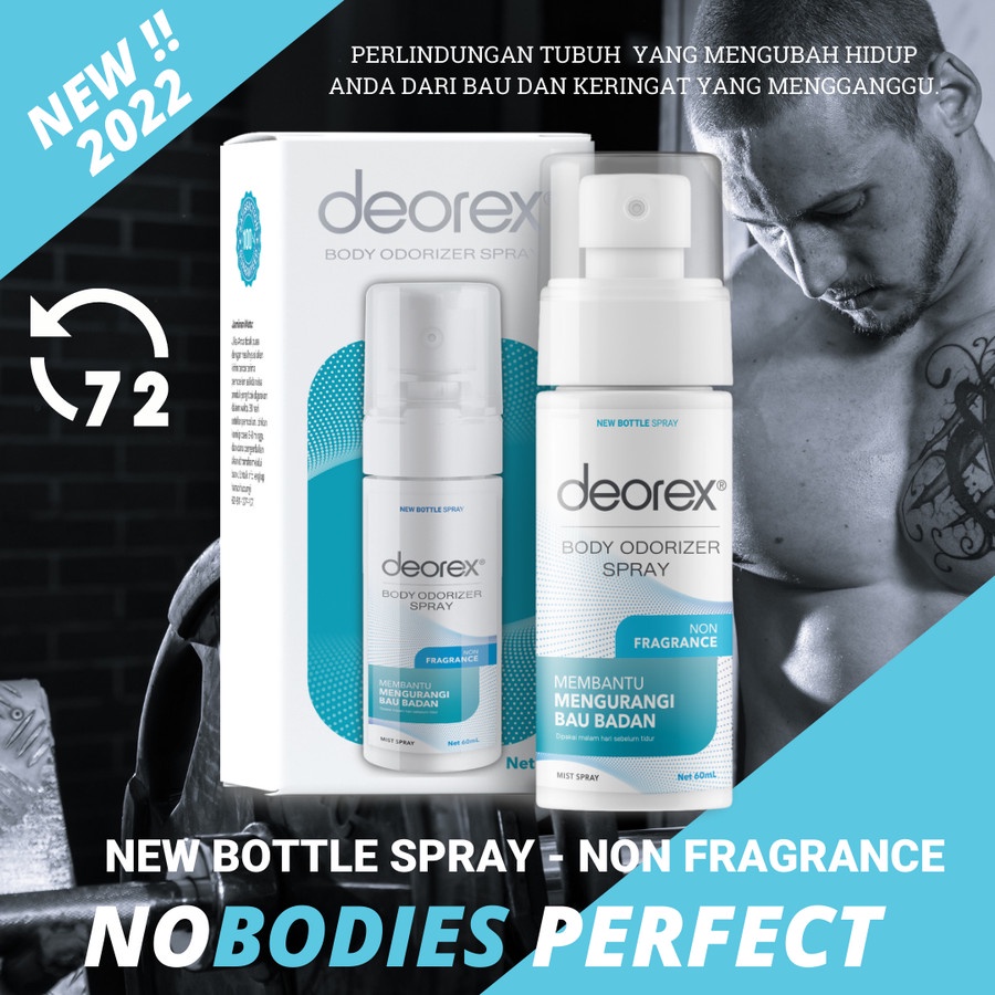 DEOREX BODY ODORIZER 60ML SPRAY / Bau badan / Deodorant / Bau Ketiak / NEW 2022