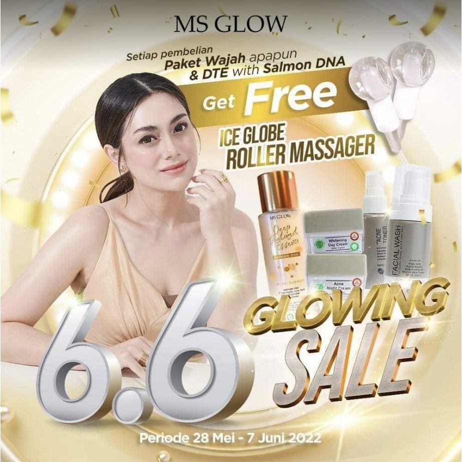 MS Glow Paket Wajah + DTE Salmon Dna