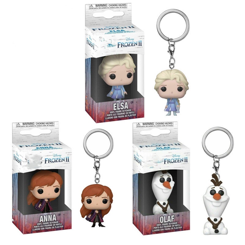 Funko POP Gantungan Kunci Desain Disney Frozen Olaf Elsa Anna Bahan PVC Untuk Hadiah Anak Perempuan