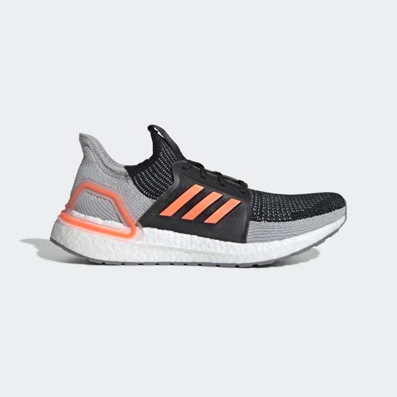 Adidas Men Ultraboost 19 Shoes Black Grey Orange Original