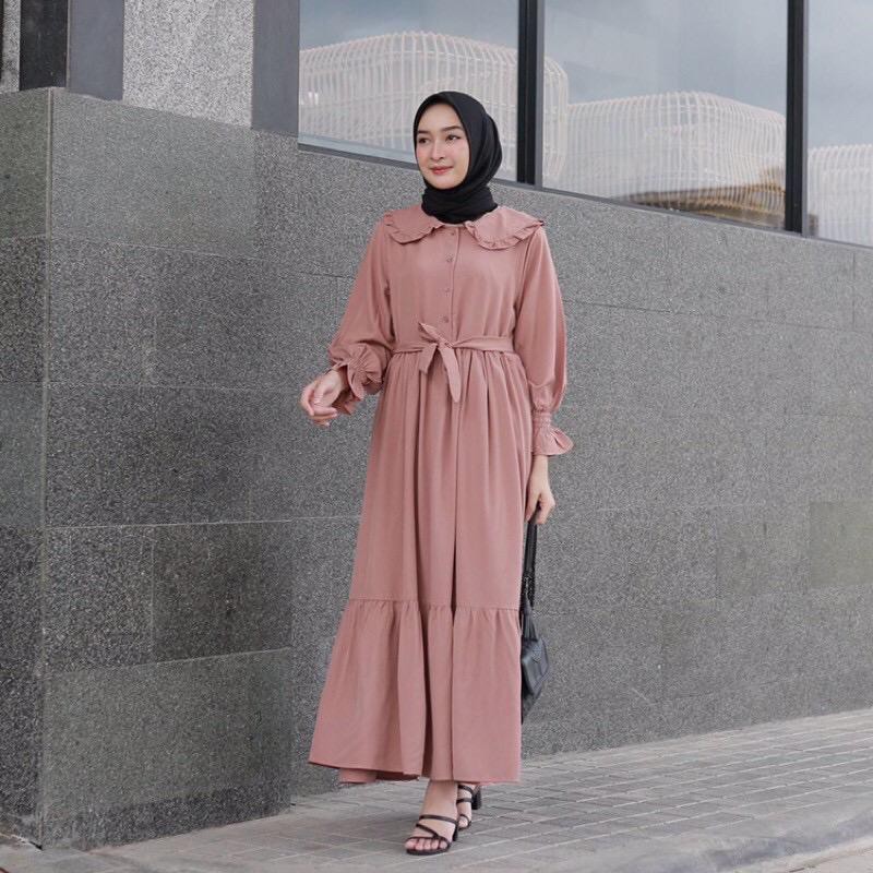 ( S M L XL XXL XXXL 5L ) Rowena maxy | Gamis jumbo best seller