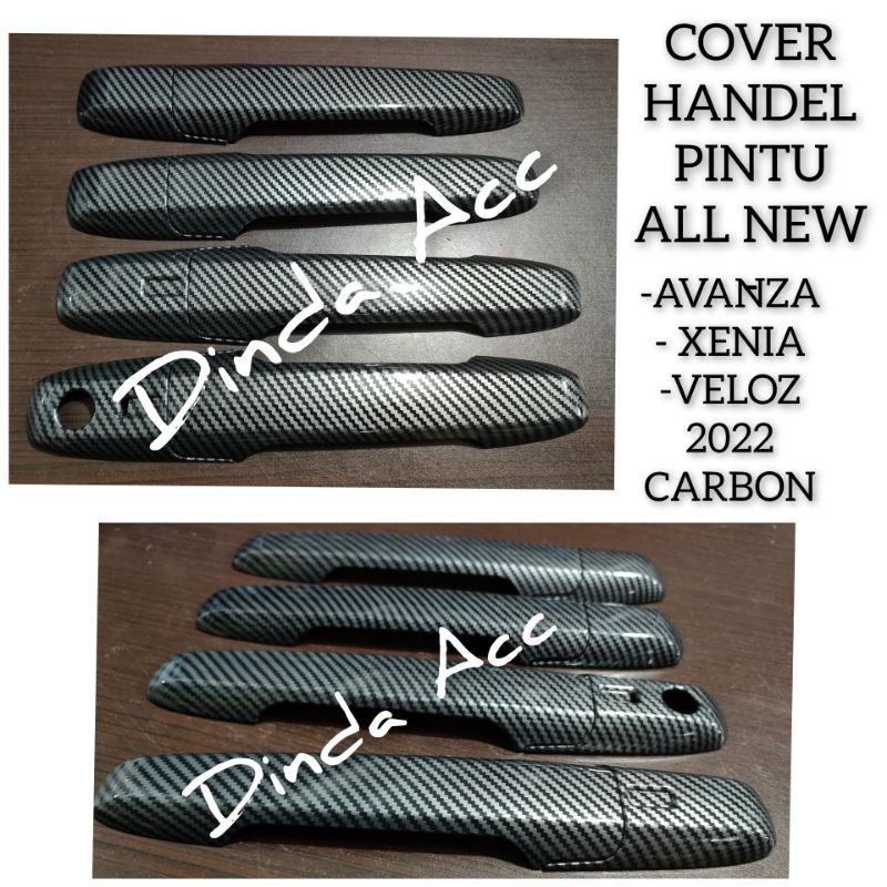 Cover Handel Pintu Mobil All New Avanza Xenia Veloz GR 2022 Up Carbon