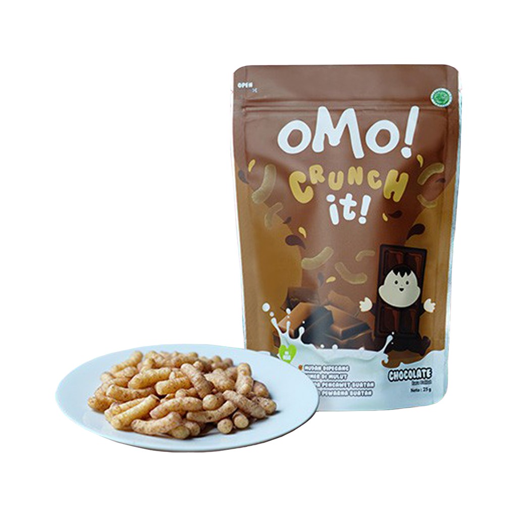 OMO! Crunch It! Chocolate Cokelat Snack Makanan Ringan Camilan Bayi 8M+ 25g