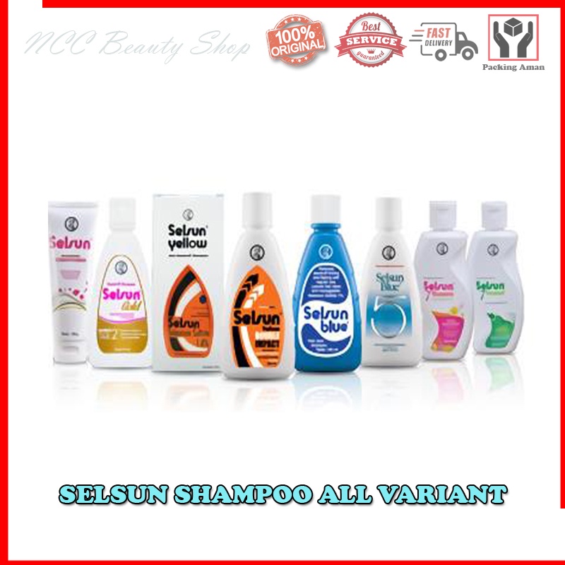 * NCC * SELSUN Shampoo Conditioner Blue Five 5 Yellow Hair Care Anti Ketombe Double Impact