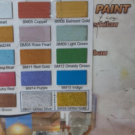 ☜ Belmont Metallic Paint 1L ( metalik/cat tembok emas) - BM05 Copper, No Bubble Wrap ♪