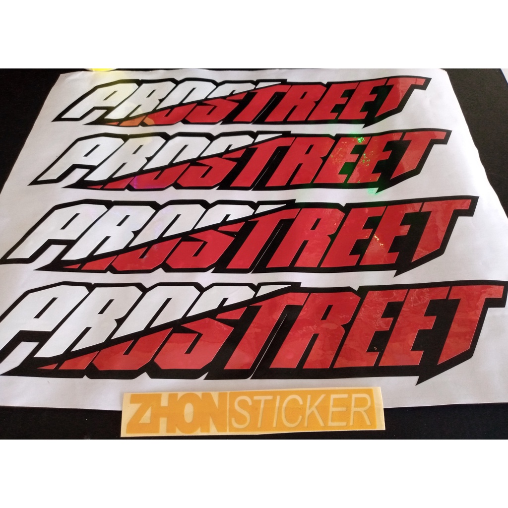 sticker prostreet merah putih stiker prostreet beat cutting stiker prostreet all motor size 30x7