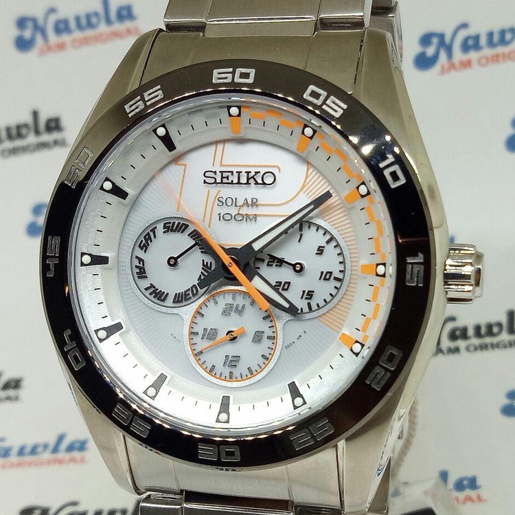 Seiko Criteria SNE197P1 Solar White Sapphire - Jam Tangan Pria Sne197