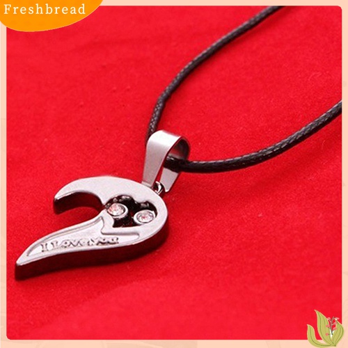 [TERLARIS]2 Pcs Stylish His and Hers Heart Pendant English Letters Couples Love Necklaces