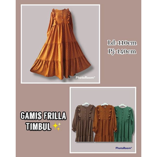 Gamis Frilla Timbul