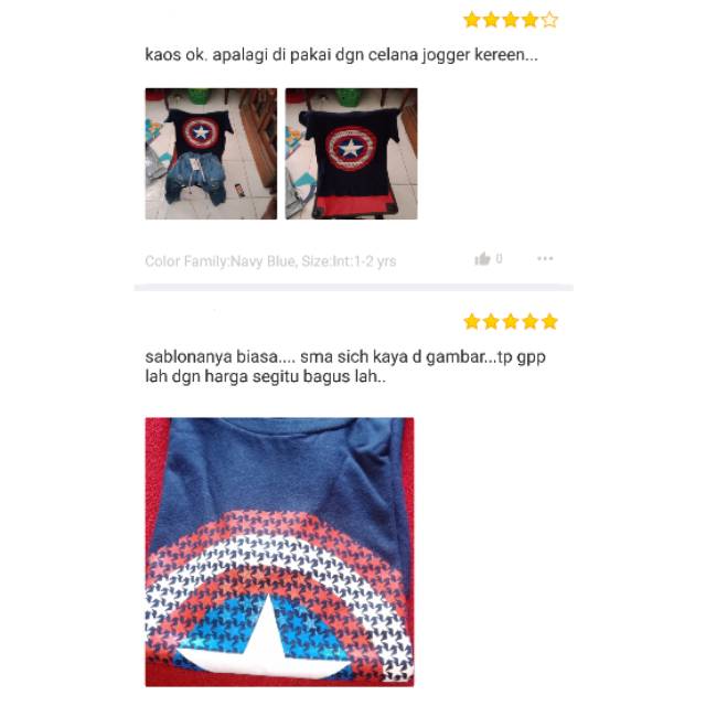 [BISA COD] KAOS ANAK SUPERHERO KAPTEN AMERIKA NAVY GROSIR BAJU ANAK DISTRO MURAH-5
