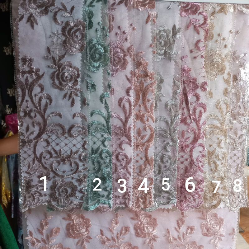 kain tile brokat meteran kebaya gamis dress harga per50cm
