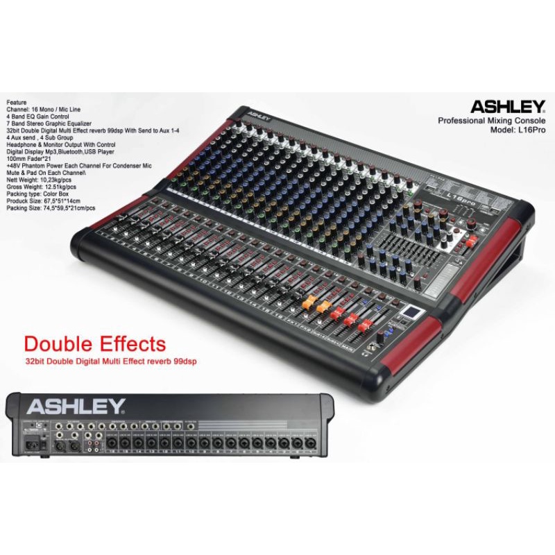 audio mixer ashley L 16Pro  16ch