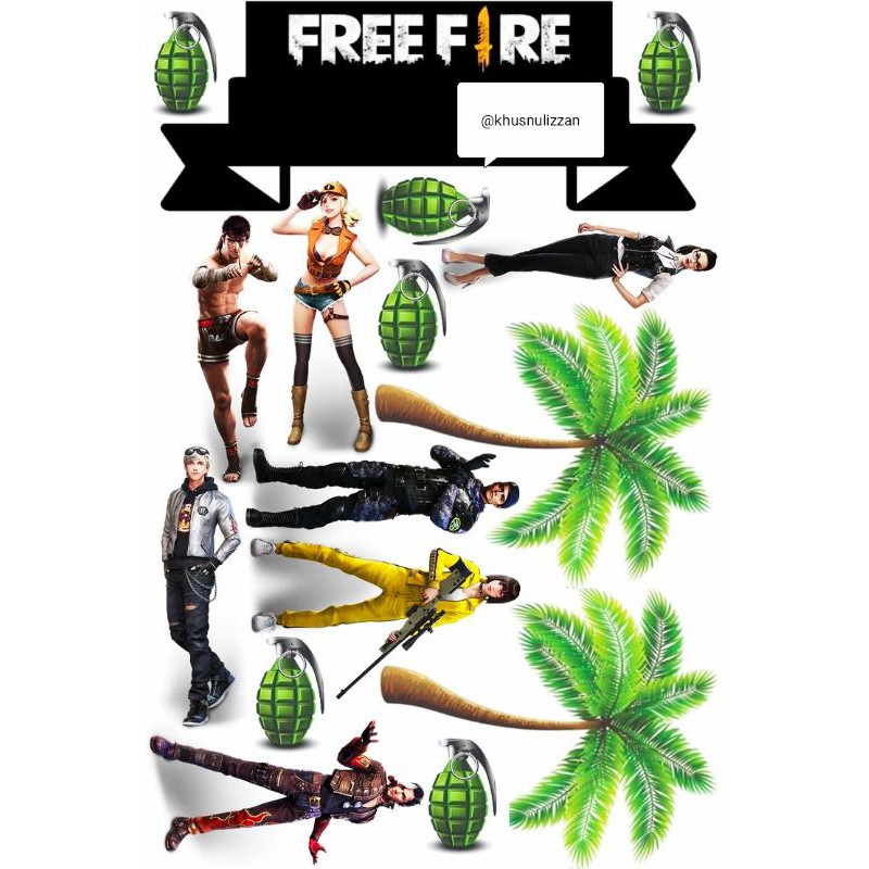 Jual Topper Free Fire / Hiasan Kue Ulang Tahun Free Fire Shopee Indonesia