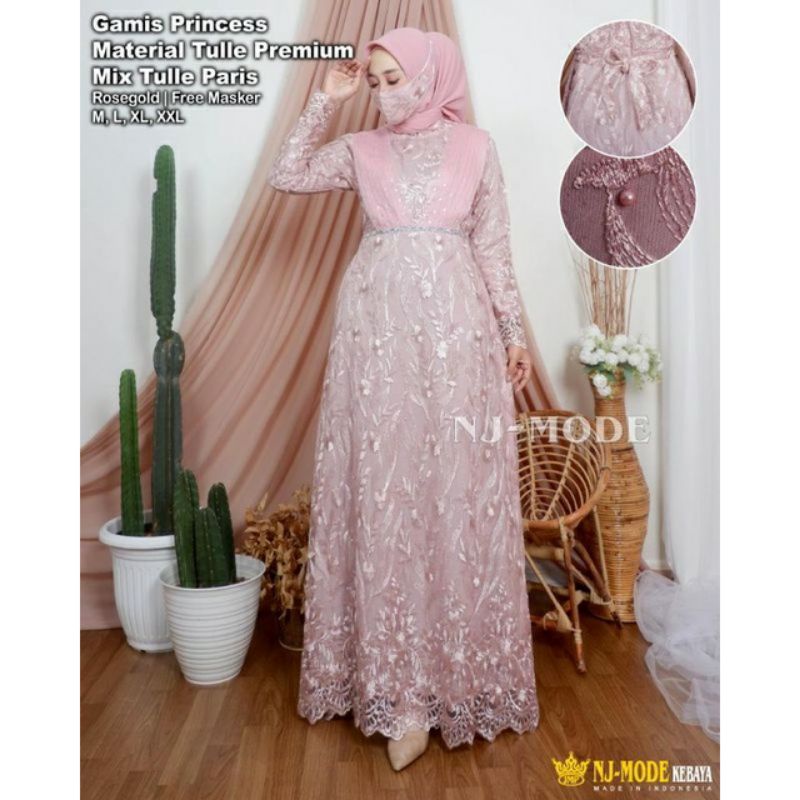 GAMIS BRUKAT TILE MUTIARA/GAMIS MODERN