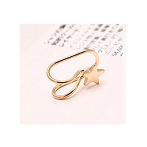 Dana earclip korean version anting jepit satuan [C2-2]-Star