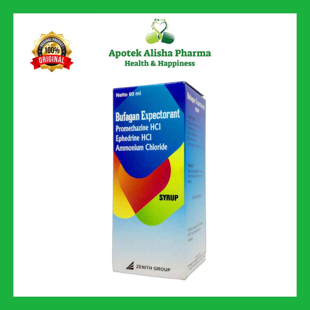 BUFAGAN EXPECTORANT Sirup 60ml - Obat Batuk Berdahak Disertai Alergi