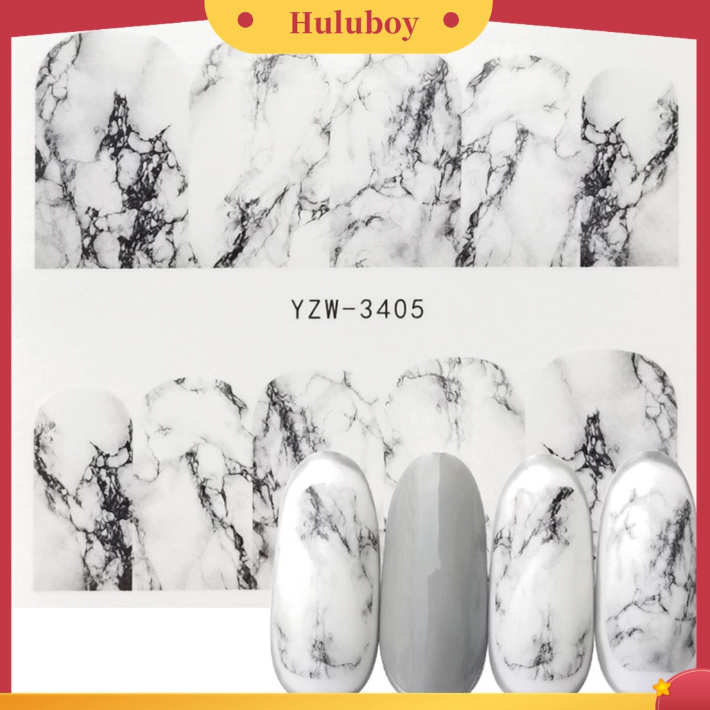 Huluboy Huluboy♡ Stiker Kuku Motif Geometri Warna-Warni Untuk Nail Art