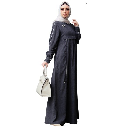 Damoza Gamis Wanita Dewasa Dress Alissa Series Bahan Katun Ukuran S - XXXL