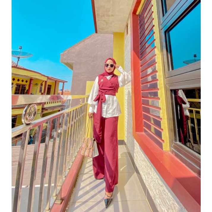 One set Syakila 3 in 1 setelan celana