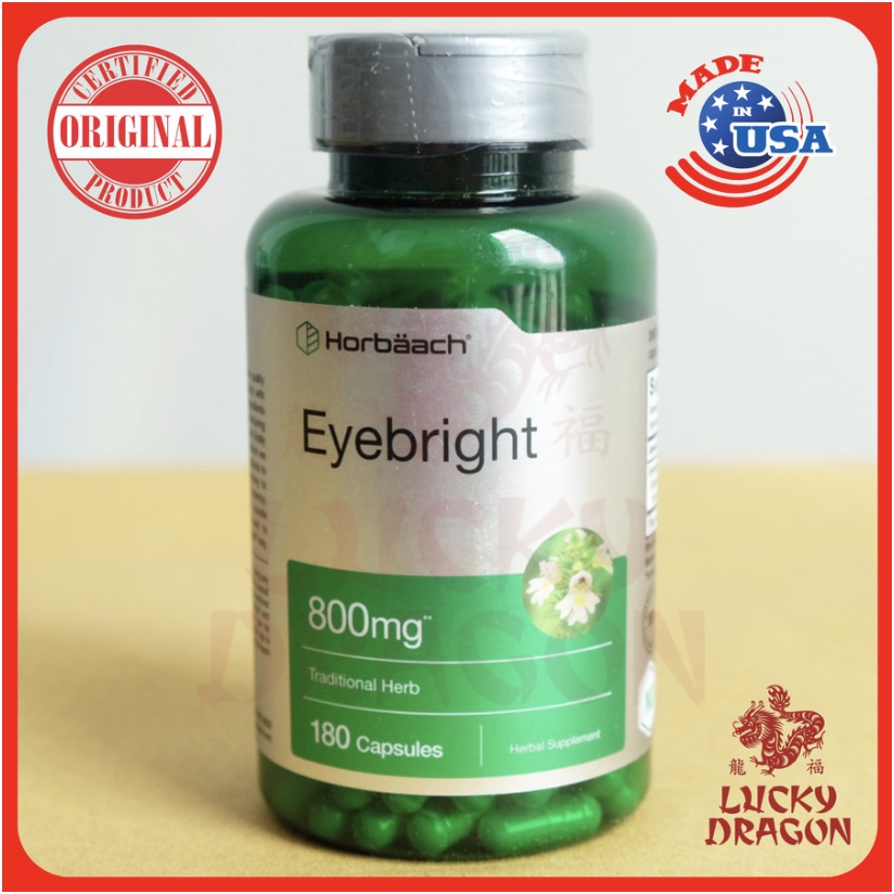 Horbaach Eyebright 800mg 180 Caps Suplemen Obat Vitamin Mata