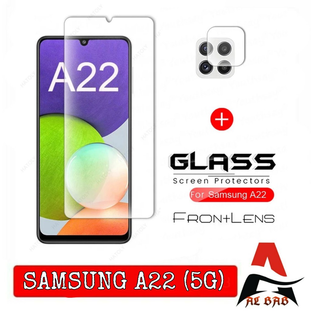 Tempered Glass SAMSUNG A22 4G / SAMSUNG A22 5G 2021 / SAMSUNG M32 / SAMSUNG M22 Bonus Camera Protector SAMSUNG A22 2021