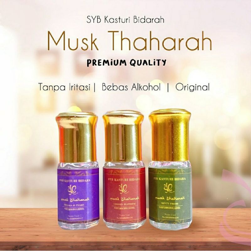 SYB KASTURI BIDARA MUSK THAHARAH BPOM PARFUM AREA KEWANITAAN ORIGINAL