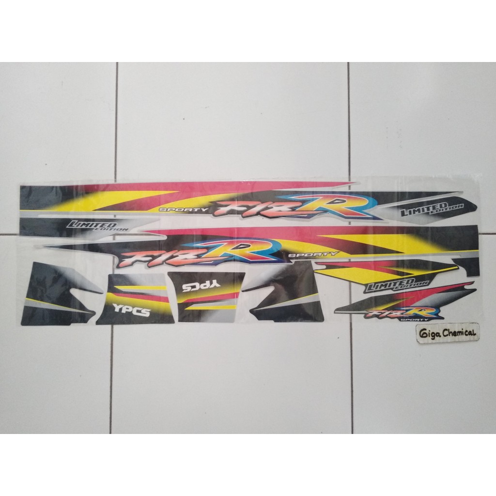 Striping Sticker Lis Fiz R Dualtone Limited Edition Hitam silver