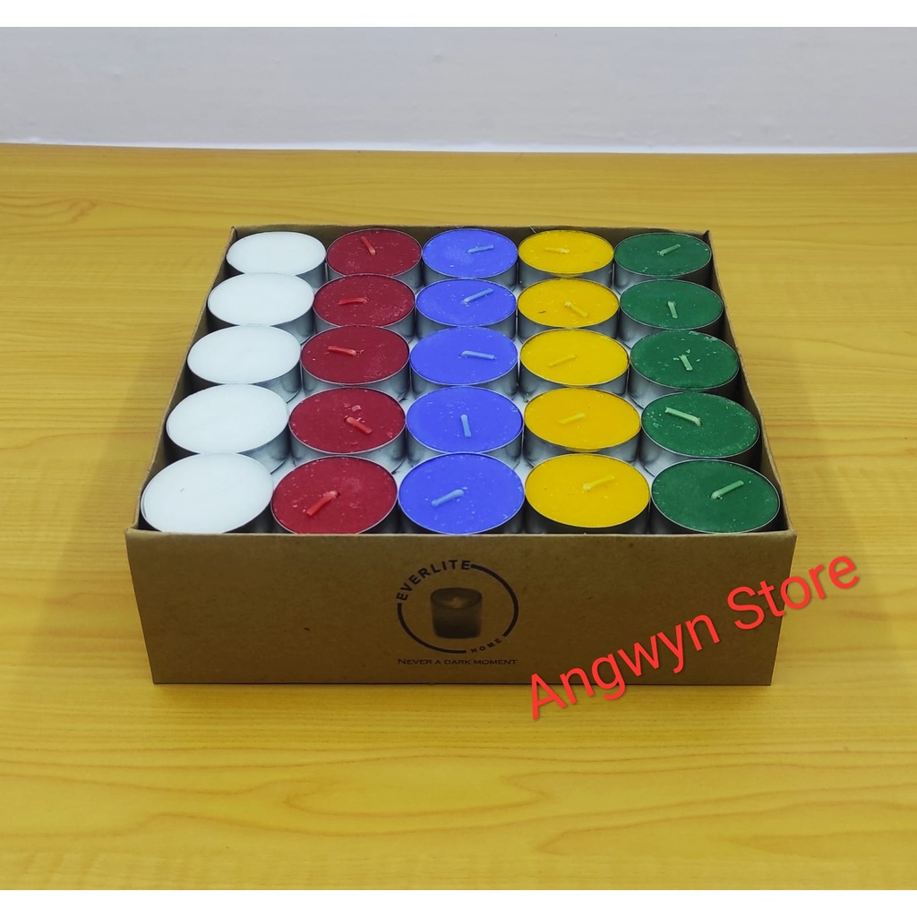 Lilin Tealight / Lilin Aromaterapi isi 100 pcs 5 warna