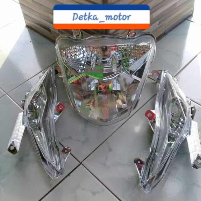 REPLEKTOR LAMPU DEPAN PLUS SEN KANAN KIRI MOTOR HONDA BEAT FI NEW 2017 2018