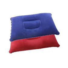 Bantal tiup angin bludru travel pillow