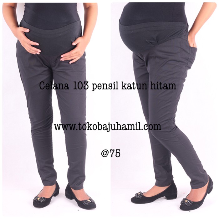 Celana Hamil Katun 103 Hitam