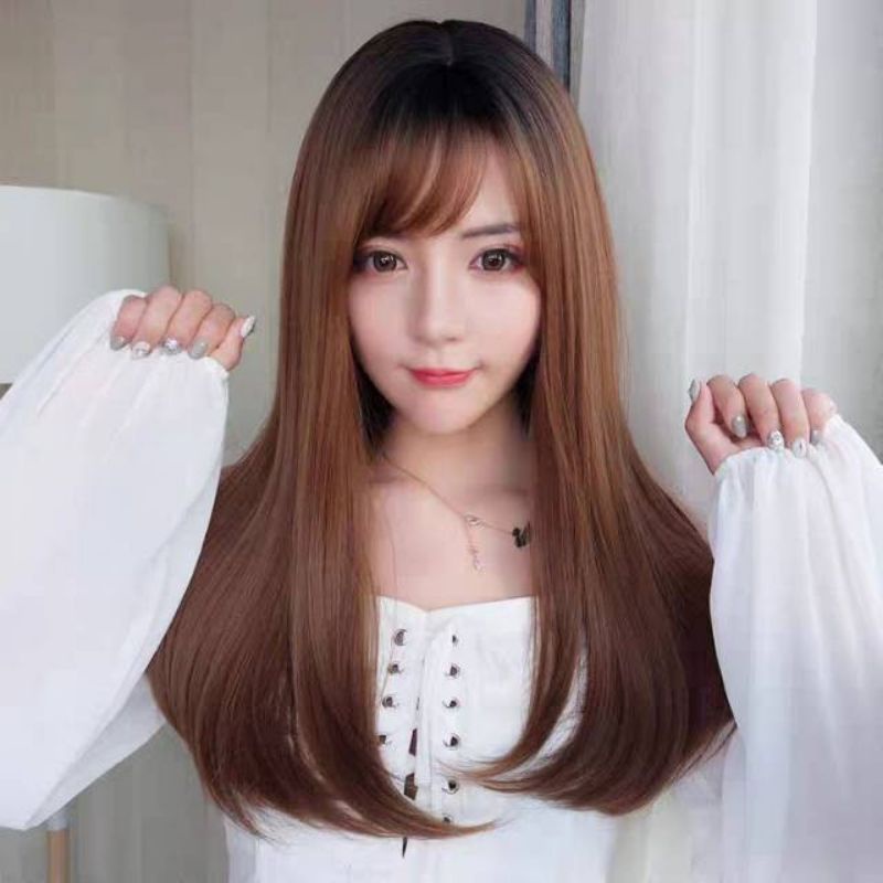Wig L01 Kualitas Bahan Bagus Halus Lembut Seperti Rambut Asli Bisa Dicuci Dicatok Murah Simple / Ram