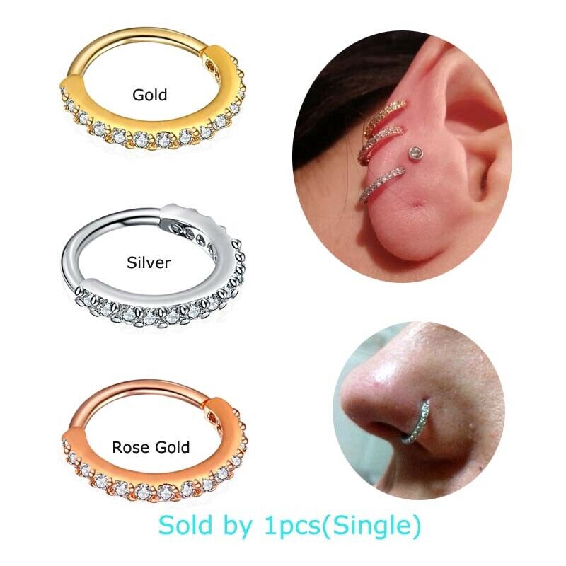 1Pcs Cartilage Tragus Helix Piercing Earrings Septum Nose Ring