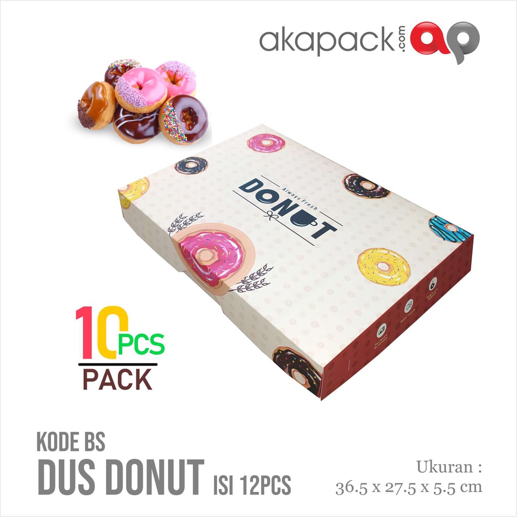 

[10pcs] Kotak donut UNRU 12 donut/kotak kue donut