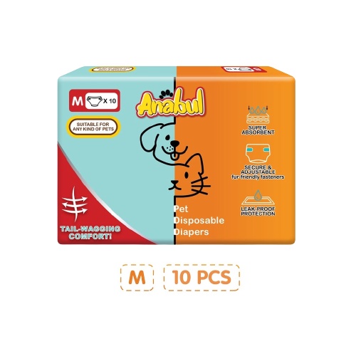 Anabul Pet Diapers 1 BOx [ ISI 10 ] / Pampers Hewan (Popok Kucing Anjing - Popok Hewan)