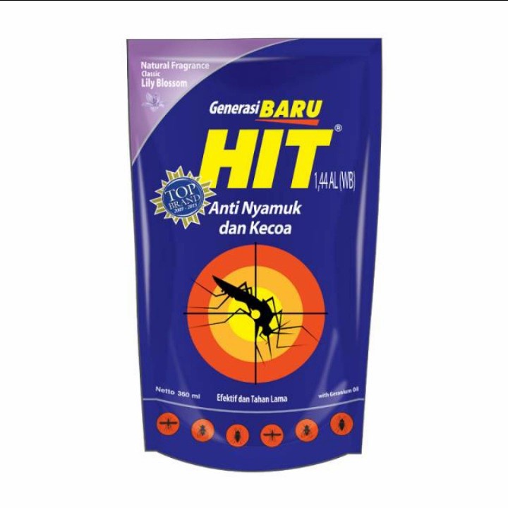 Obat Anti Nyamuk dan Kecoa Hit Refill 360ml-Lily Blossom