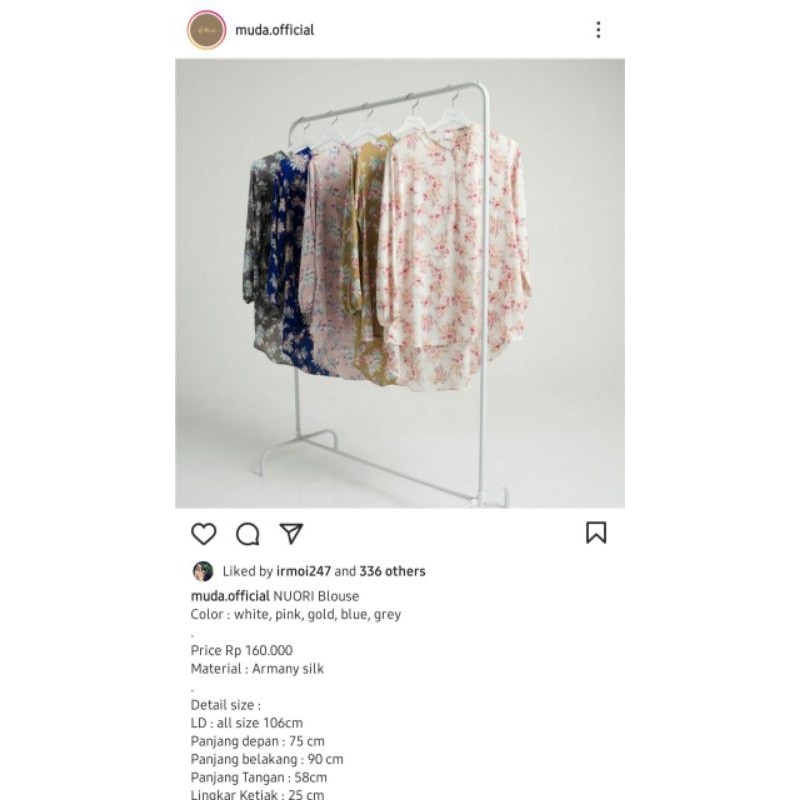Preloved muda official Nuori blouse - blue