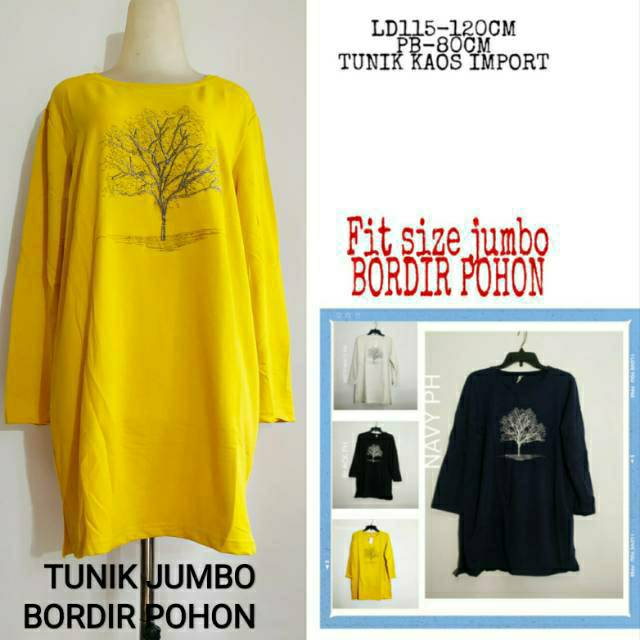 TUNIK KAOS  IMPORT  BORDIR BIGSIZE Shopee Indonesia 